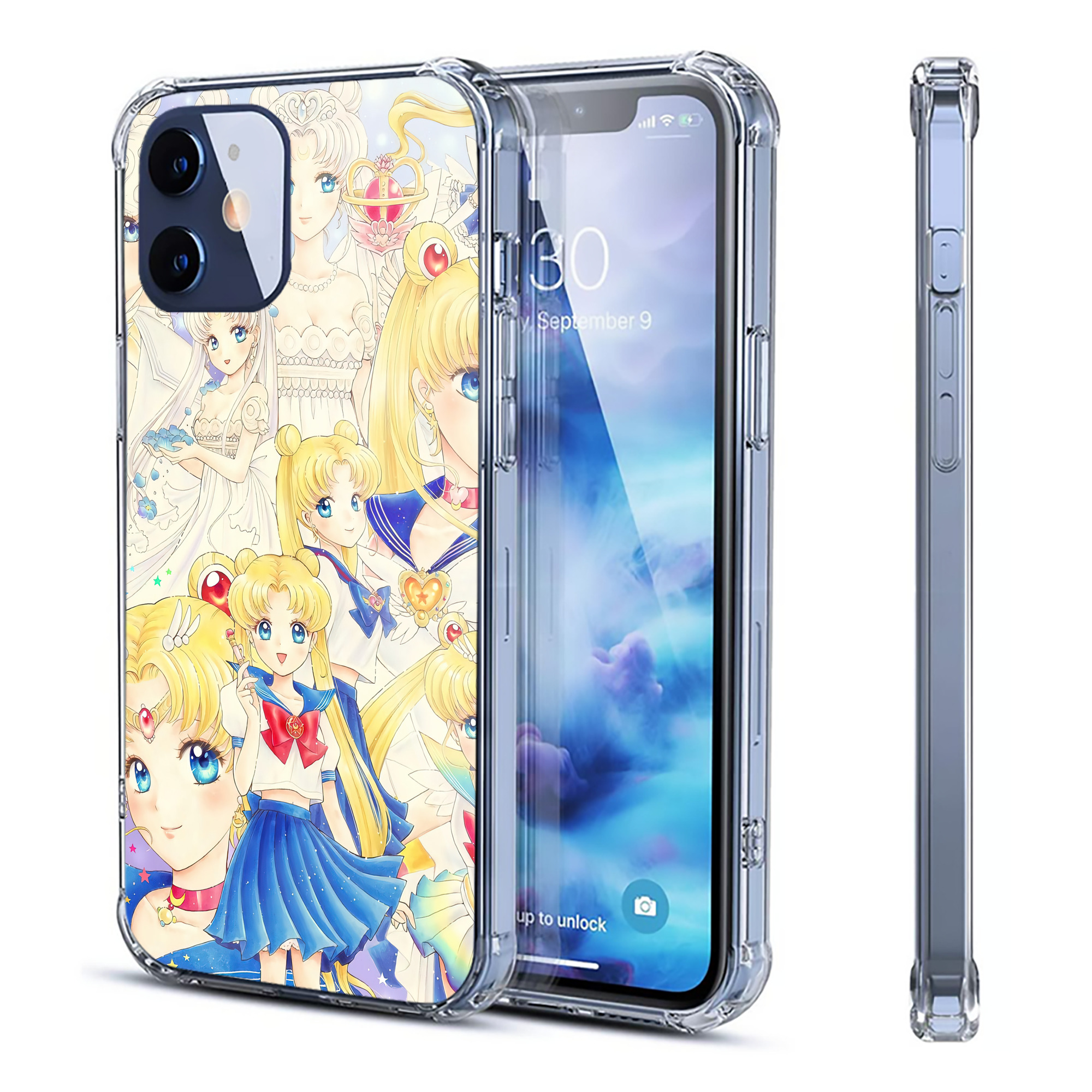（画像用） 美少女戦士セーラームーン Sailor Moon 【iPhone 12シリーズ対応】透明スマホケース（クリアソフトケース）